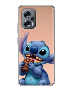 Чехол для Xiaomi POCO X4 GT с картинкой «Стич ест шоколад»