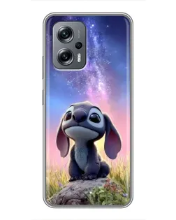 Чехол для Xiaomi POCO X4 GT с картинкой «Стич на рассвете»