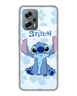 Чехол для Xiaomi POCO X4 GT с картинкой «Stitch среди цветов»
