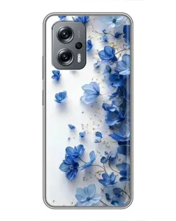 Чохол для Xiaomi POCO X4 GT з картинкою «Блакитний квітковий каскад»