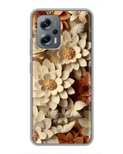 Чохол для Xiaomi POCO X4 GT з картинкою «Бежевий флористичний декор» Чохол для Xiaomi POCO X4 GT з картинкою «Бежевий флористичний декор»