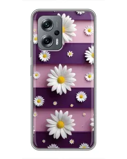 Чохол для Xiaomi POCO X4 GT з картинкою «Ромашки на фіолетовому»