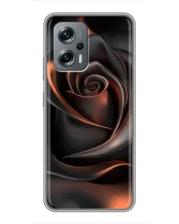 Чохол для Xiaomi POCO X4 GT з картинкою «Шовкова чорна троянда»
