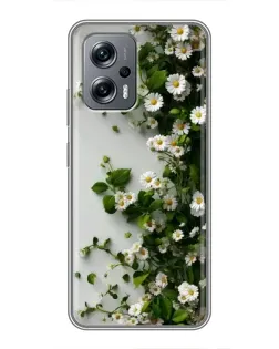 Чохол для Xiaomi POCO X4 GT з картинкою «Гілка дрібних білих квітів»