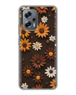 Чохол для Xiaomi POCO X4 GT з картинкою «Візерунок з маленьких соняшників»