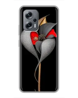 Чехол для Xiaomi POCO X4 GT с картинкой «Серебряный фантазийный цветок» Чехол для Xiaomi POCO X4 GT с картинкой «Серебряный фантазийный цветок»