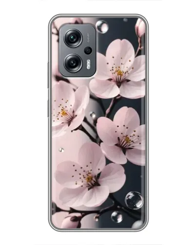Чехол для Xiaomi POCO X4 GT с картинкой «Нежная сакура и капли» Чехол для Xiaomi POCO X4 GT с картинкой «Нежная сакура и капли»