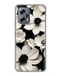 Чохол для Xiaomi POCO X4 GT з картинкою «Об'ємні білі квіти»