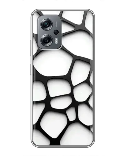 Чехол для Xiaomi POCO X4 GT с картинкой «Белая объемная сетка»
