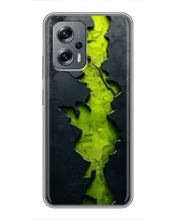 Чохол для Xiaomi POCO X4 GT з картинкою «Салатовий розлом скелі» Чохол для Xiaomi POCO X4 GT з картинкою «Салатовий розлом скелі»