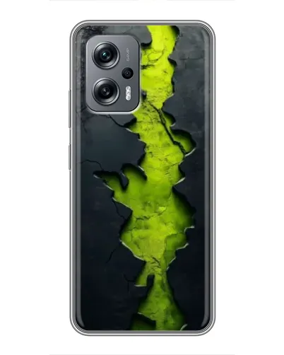 Чехол для Xiaomi POCO X4 GT с картинкой «Салатовый разлом скалы»