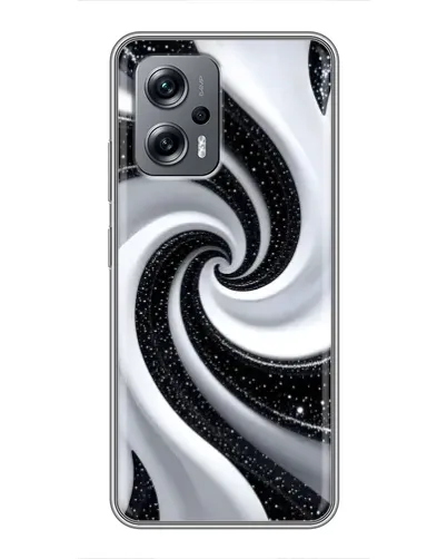Чехол для Xiaomi POCO X4 GT с картинкой «Черно-белая спираль»