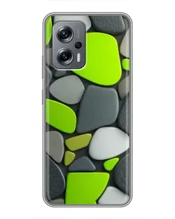 Чехол для Xiaomi POCO X4 GT с картинкой «Яркая неоновая галька»