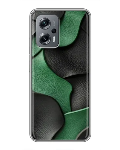 Чехол для Xiaomi POCO X4 GT с картинкой «Зеленые кожаные волны»