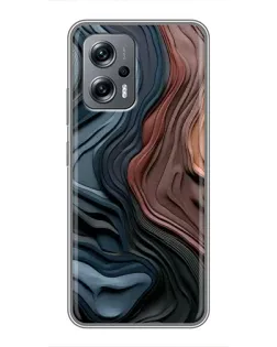 Чехол для Xiaomi POCO X4 GT с картинкой «Цветные волны каньона»