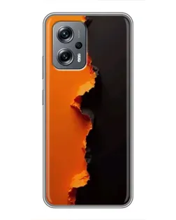 Чехол для Xiaomi POCO X4 GT с картинкой «Оранжевый разлом»