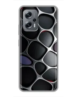 Чехол для Xiaomi POCO X4 GT с картинкой «Объемная темная решетка»