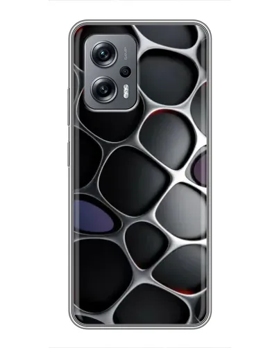 Чехол для Xiaomi POCO X4 GT с картинкой «Объемная темная решетка»