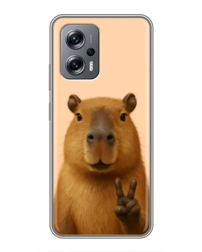 Чехол для Xiaomi POCO X4 GT с картинкой «Капибара виктория»