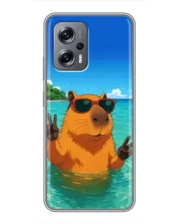 Чохол для Xiaomi POCO X4 GT з картинкою «Морська капібара»