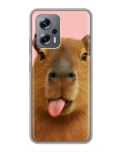Чохол для Xiaomi POCO X4 GT з картинкою «Капібара з язиком»
