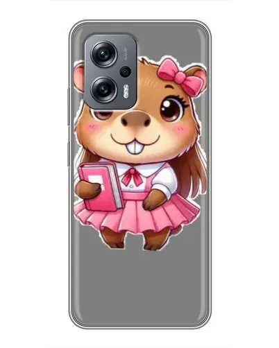 Чехол для Xiaomi POCO X4 GT с картинкой «Девочка капибара»