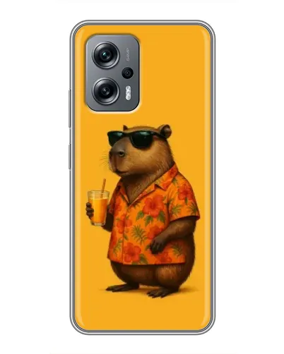Чехол для Xiaomi POCO X4 GT с картинкой «Капибара на отдыхе»