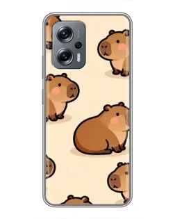 Чохол для Xiaomi POCO X4 GT з картинкою «Паттерн милих капібар»