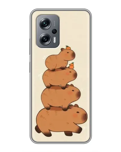 Чехол для Xiaomi POCO X4 GT с картинкой «Башня из капибар»