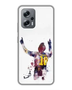 Чехол для Xiaomi POCO X4 GT с картинкой «Акварельный Месси Барселона» Чехол для Xiaomi POCO X4 GT с картинкой «Акварельный Месси Барселона»