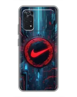 Чохол для Xiaomi POCO X4 Pro 5G з картинкою «Техногенний стиль Nike»