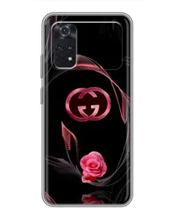 Чохол для Xiaomi POCO X4 Pro 5G з картинкою «Gucci — неонова троянда»