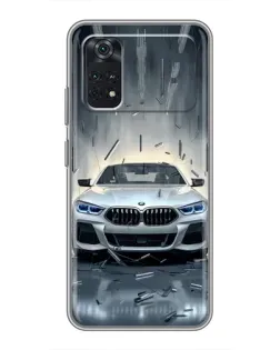 Чохол для Xiaomi POCO X4 Pro 5G з картинкою «BMW у світлі фар»