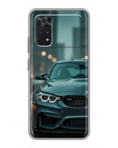 Чохол для Xiaomi POCO X4 Pro 5G з картинкою «BMW у вогнях міста»