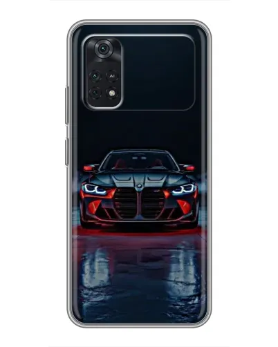 Чохол для Xiaomi POCO X4 Pro 5G з картинкою «BMW на мокрій дорозі»