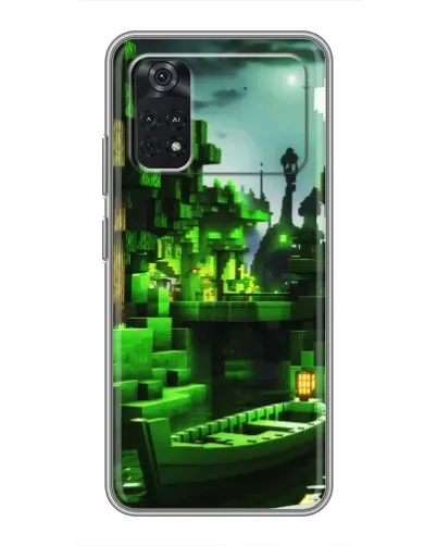 Чохол для Xiaomi POCO X4 Pro 5G з картинкою «Minecraft лісовий пейзаж»