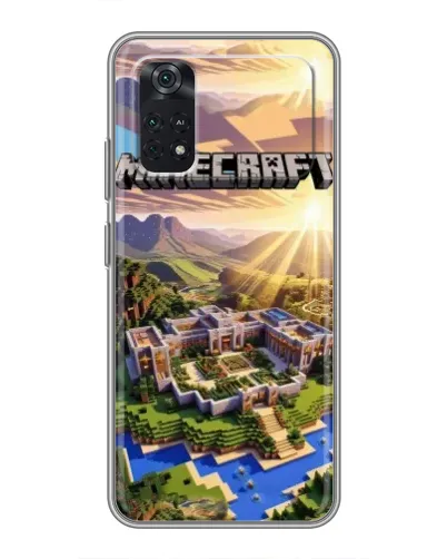 Чохол для Xiaomi POCO X4 Pro 5G з картинкою «Minecraft панорама»