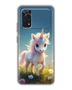 Чехол для Xiaomi POCO X4 Pro 5G с картинкой «Единорог на поляне» Чехол для Xiaomi POCO X4 Pro 5G с картинкой «Единорог на поляне»