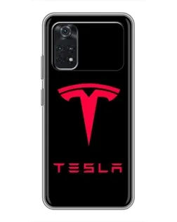 Чохол для Xiaomi POCO X4 Pro 5G з картинкою «Tesla Red Logo»