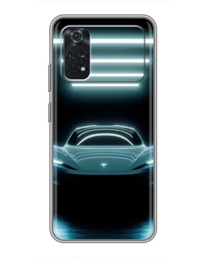 Чохол для Xiaomi POCO X4 Pro 5G з картинкою «Tesla в неоні»