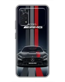 Чохол для Xiaomi POCO X4 Pro 5G з картинкою «Mercedes — білий карбон»
