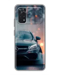 Чохол для Xiaomi POCO X4 Pro 5G з картинкою «Mercedes — нічне місто»