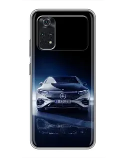 Чехол для Xiaomi POCO X4 Pro 5G с картинкой «Ночной Mercedes EQ»