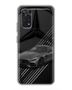 Чехол для Xiaomi POCO X4 Pro 5G с картинкой «Mercedes AMG — графика»