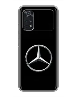 Чехол для Xiaomi POCO X4 Pro 5G с картинкой «Mercedes классический лого»