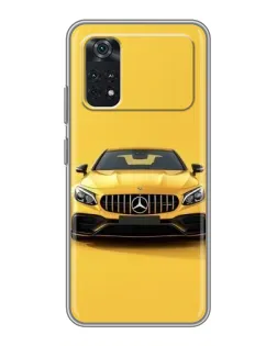 Чехол для Xiaomi POCO X4 Pro 5G с картинкой «Желтый Mercedes GT»
