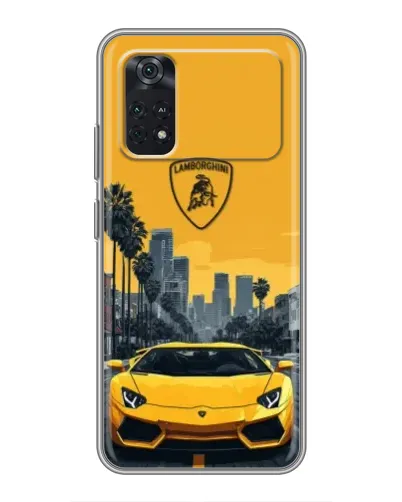 Чехол для Xiaomi POCO X4 Pro 5G с картинкой «Желтый Lamborghini город» Чехол для Xiaomi POCO X4 Pro 5G с картинкой «Желтый Lamborghini город»