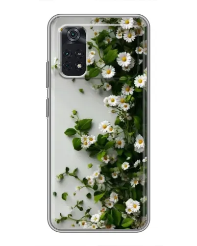 Чохол для Xiaomi POCO X4 Pro 5G з картинкою «Гілка дрібних білих квітів»