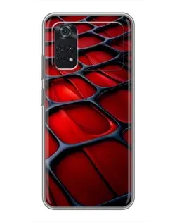 Чохол для Xiaomi POCO X4 Pro 5G з картинкою «Червона глянцева сітка»