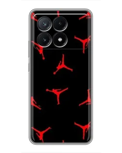 Чохол для Xiaomi POCO X6 Pro (5G) з картинкою «Jordan Red Pattern» Чохол для Xiaomi POCO X6 Pro (5G) з картинкою «Jordan Red Pattern»